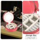thumbnail image 5 of WEUVEB Organizadora De Joyería Roja De Cuero PU Con Y Compacto, 5 of 6