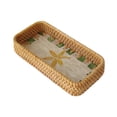 thumbnail image 2 of Cesta de mimbre rectangular para fruta, bandeja para servir y pan, decoración de mesa para 20x10x4cm, 2 of 9