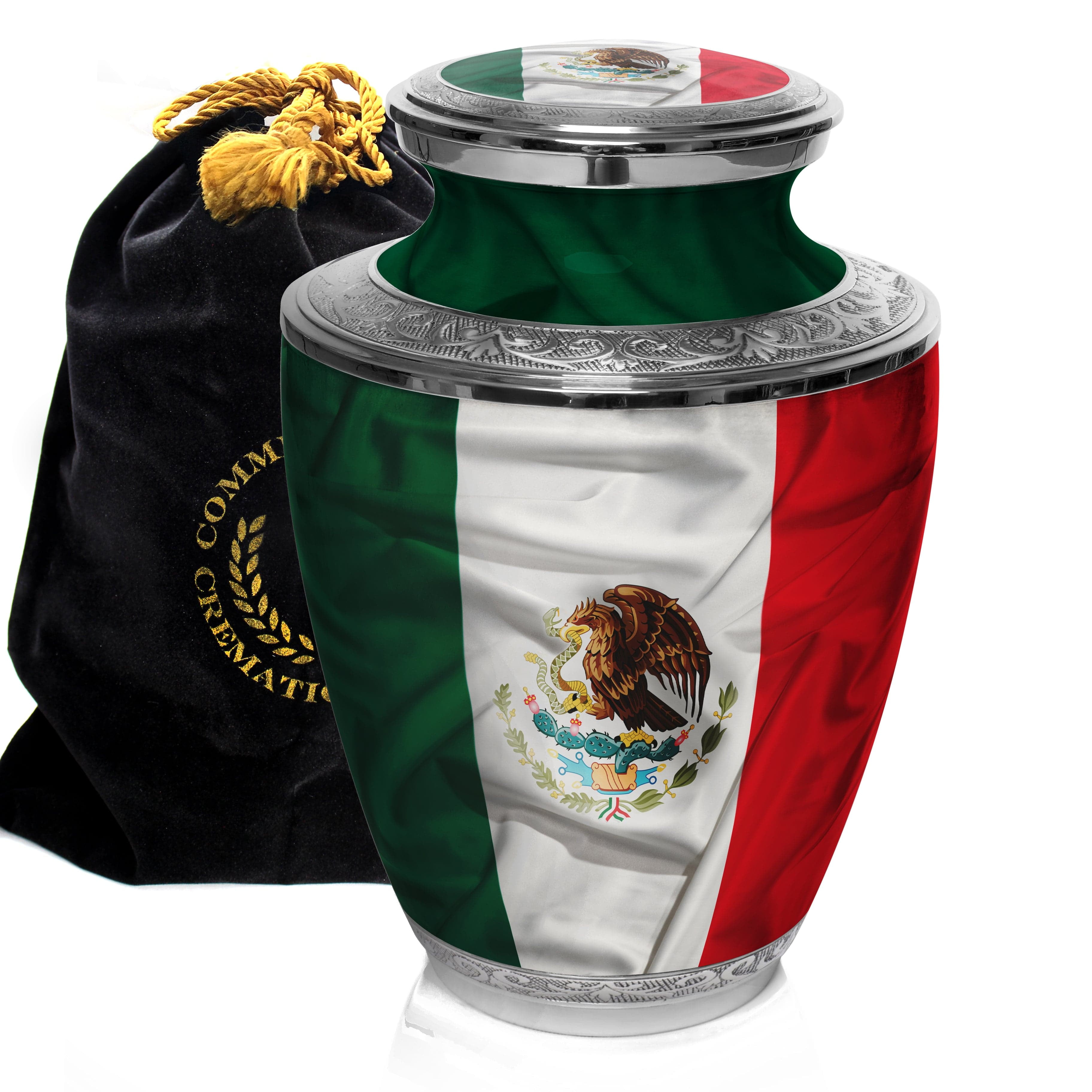 Mexican Flag Cremation Urns for Human Ashes Adult Urns for Cremation