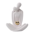 thumbnail image 1 of Pareja amantes de la estatua adorno abrazando figura de pareja para la decoración del día de San Valentín regalos de boda apartament hotel decoración Heart Love Gold Love, 1 of 8