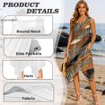 thumbnail image 2 of HELLHERO Animal Patchwork Print Beach Long Dresses, Side Pockets Sleeveless Sundress Pleated Asymmetric Summer Sleeveless Dress, 2 of 8
