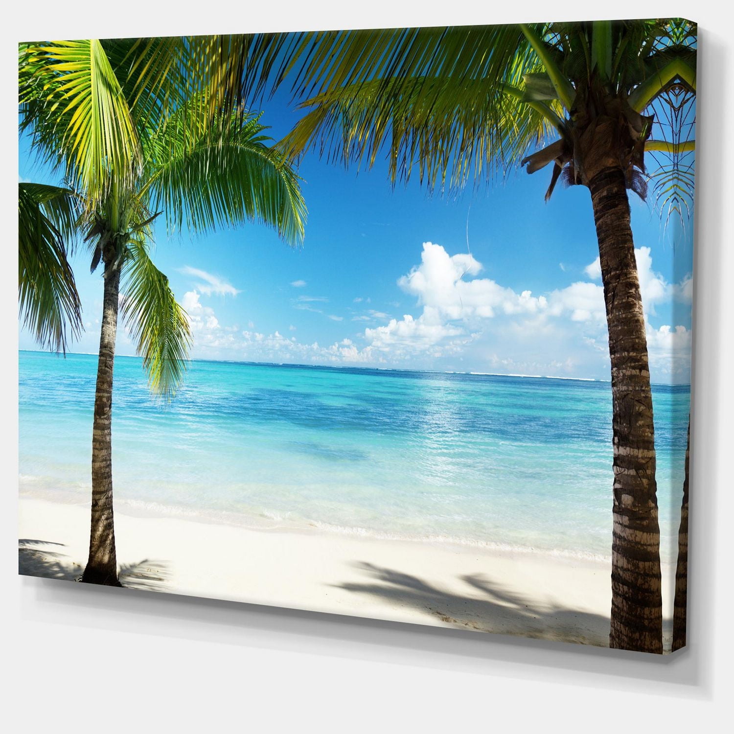 Designart Palm Trees and Sea Canvas Wall Art