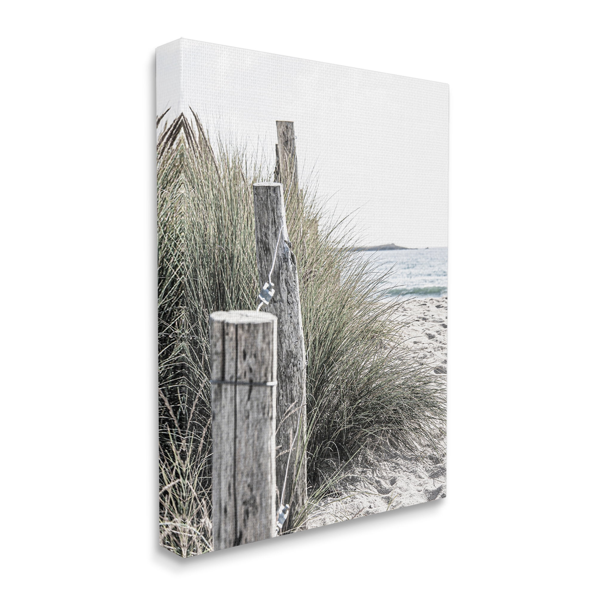 Stupell Industries Coastal Beach Landscape Nature Photography Gallery Wrapped Canvas Print Wall Art, 16 x 20