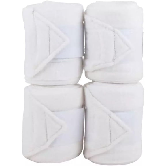 MT Horse Fleece Polo Leg Wraps Set Of Four, White