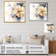 thumbnail image 4 of Designart "Harmonious Blue And Beige Blooms" Abstract Floater Framed Canvas Art Print, 4 of 5