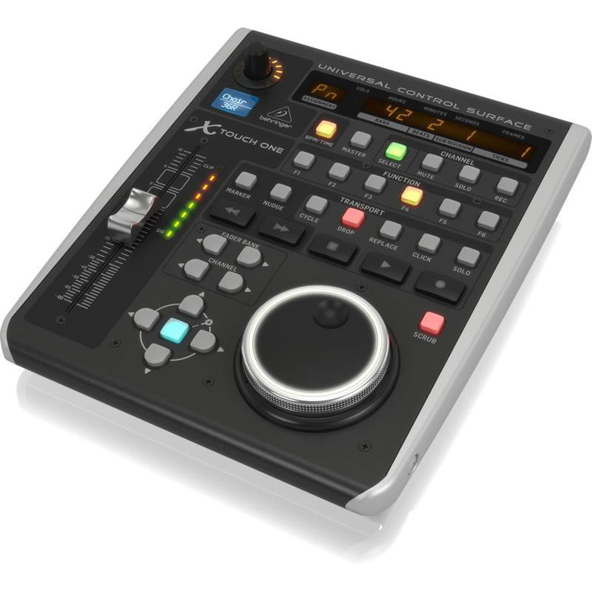 Behringer X-TOUCH ONE Universal Control Surface with Touch-Sensitive Motor Fader, Bundle with TAPH100 Headphones