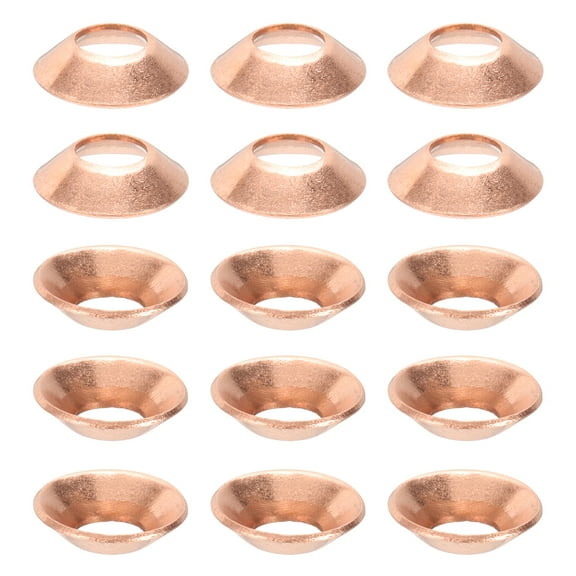 Uxcell Flare Gasket, 15 Pcs Fit for 1/4" Tube Size 45 Degree Copper Flared Pipe Fittings for Air Conditioner Refrigeration Accessories