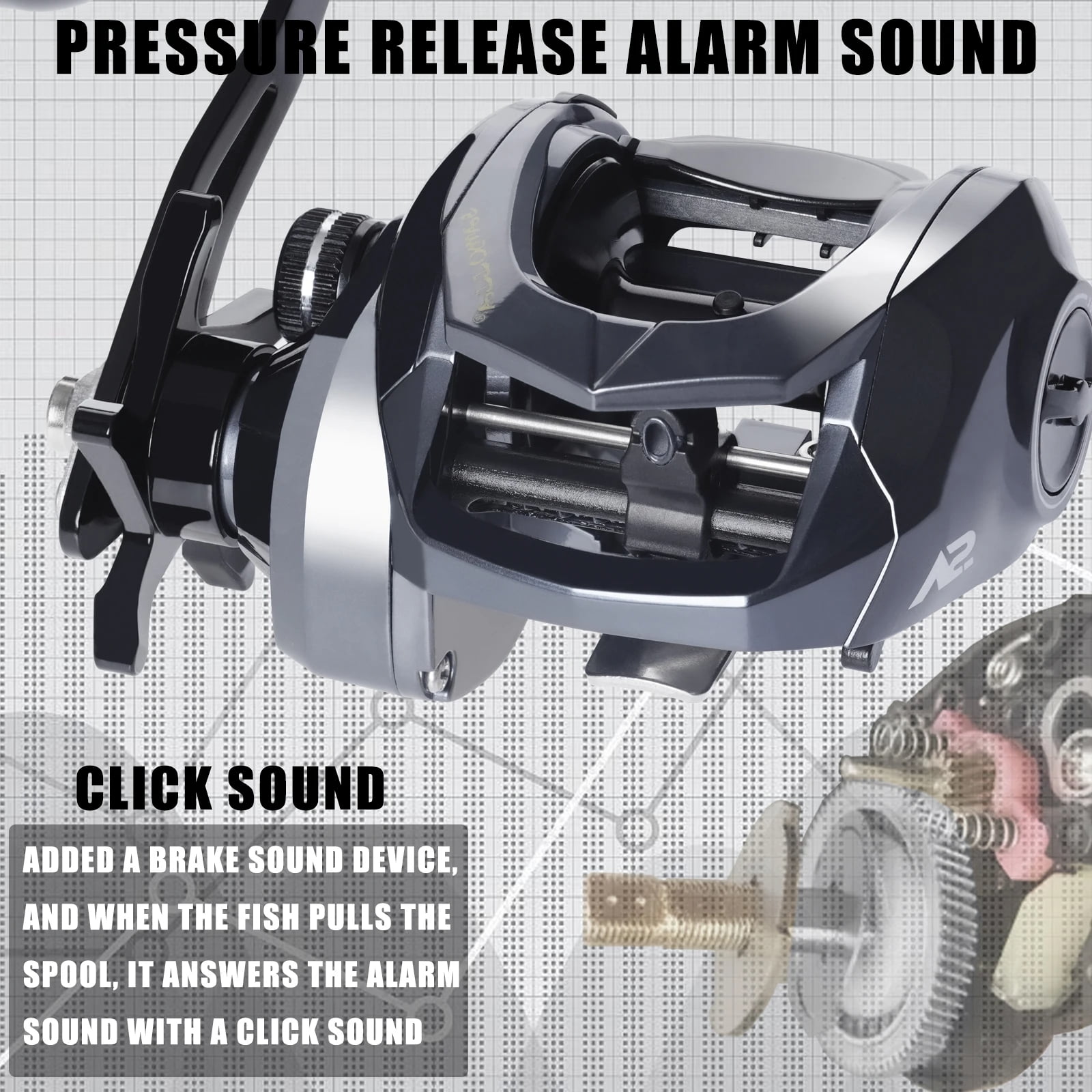 Sea Fishing Large Baitcasting Fishing Reel Saltwater Waterproof 6.3:1 15KG Drag Catfishing Trolling Metal Base