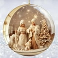thumbnail image 6 of HomeDM Nativity Scene Ornaments Christmas 2D Acrylic Christmas Tree Hanging Pendant The Birth of Jesus Christian Christmas Decorations for Tree Xmas Gifts, 6 of 9