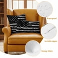 thumbnail image 4 of 2 Pack Outdoor Waterproof Throw Pillows, American Flag Independence Day Decorative Square Pillow Case Patio Pillows for Chair Couch Sofa 18x18in, 4 of 9