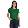 thumbnail image 1 of Inkmeso Summer Twist Front Knot Crop Top For Women With Short Sleeves Tee Shirts, 1 of 8