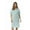 Aqua - Big Cloud, variant on Women's Plus Star Print Round Neck Nightgown & Sleepshirt, Blue