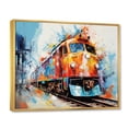 thumbnail image 2 of Designart "modern Train Vibrant Rails" Transportation Floater Framed Wall Art Print, 2 of 7