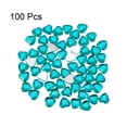 thumbnail image 3 of 100 Pcs Rhinestone en Forma de Corazón de Acrílico 8mm Parte Trasera Plana Gemas Adhesivas para Manualidades, Azul Brillante, 3 of 7