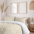thumbnail image 2 of Ambesonne Floral Down Alternative Quilt Comforter, Blossom Silhouettes Creamy, Twin XL, Champagne Dark Tan, 2 of 5