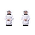 thumbnail image 2 of Billuyoard Poliéster Dedicado a la apicultura Echa un vistazo a la ropa de protección de abejas Ropa de protección de abejas blanca Ropa de blanco 2Conjunto, 2 of 6