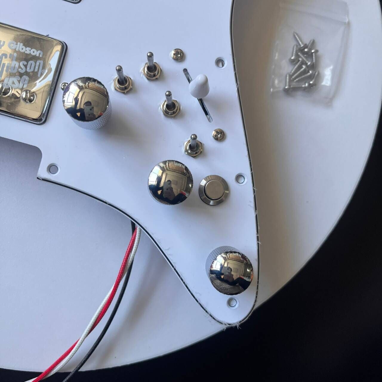 HHH Prewired Guitar Strat Pickguard Set  with Silent Switch Kill Swith  Alnico 5 Humbucker Pickups Coil Splitting Switch Multi Switch Harnesses for Fender ST Electric Guitar Replacement Parts