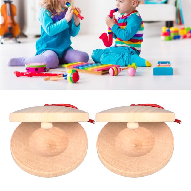 Castañuela De Dedo De Instrumento De Percusión, Castañuela De Dedo De Mano De Madera Maciza Portátil Duradera Para Orquesta