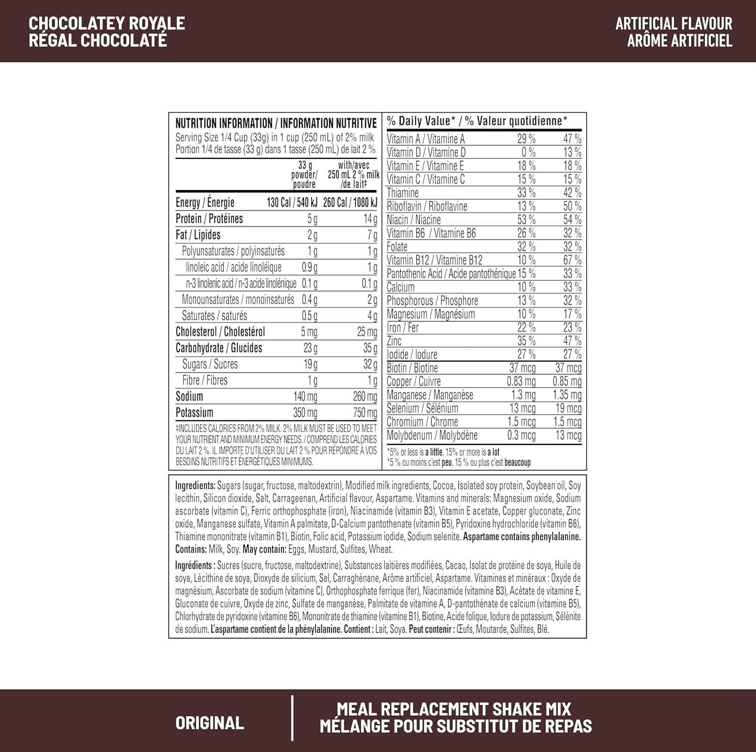 SlimFast Original Chocolatey Royale Meal Replacement Shake Mix, 530 g
