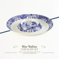 thumbnail image 2 of Spode Blue Italian Chip and Dip Serving Tray, Use for Hosting, Display Appetizers, Cheese, Chips, and Salsa, 14.5-inch, Made of Fine Porcelain, Microwave and Dishwasher Safe, 2 of 7