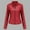 Red, variant on Women's Faux Leather Jackets Plus Size Jacket Motorcycle Outerwear Stand Collar Casual Coat For Everyday Wear