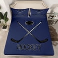 thumbnail image 2 of Feelyou Eat Hockey Sleep Bed Sheets, Ball Sports Game King Sheets, 4 Pieces, 2 of 7