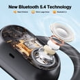thumbnail image 6 of AI Translation Open Ear Headphones with Earhook, Bluetooth 5.4 Bone Conduction Earbuds with 163 Languages, 67H Playtime IPX7 Waterproof for Office/Workout/Travel, Black, 6 of 8