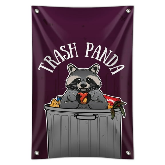 Raccoon Trash Panda in Garbage Home Business Office Sign