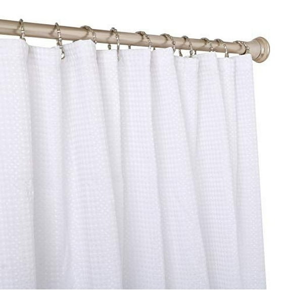 Utopia Alley Shower Hooks - Shower Curtain Rings for Bathroom - Rust Proof Shower Curtain Hooks for Shower Curtain or Liner - Set of 12, Brushed Nickel