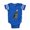 Royal Blue, variant on CafePress - German Shepherd Party - Cute Infant Baby Football Bodysuit