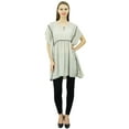 thumbnail image 6 of Bimba Women's Printed Pattern Loose Casual Kaftan Tunic Boho Style Top With Side Dori, 6 of 9