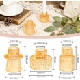 thumbnail image 2 of 6 Pcs Gold Glass Candle Holder, Taper Candle Holder, Gold Candlestick Holders for Party, Wedding Decorations, Table Centerpieces and Thanksgiving, 2 of 3