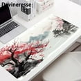 thumbnail image 2 of Ink Style Cherry Blossoms Plum Blossoms Gaming Mouse Pad Desk Mat Desk Pad Large Gaming Mousepad Office Keyboard Pad Computer Mouse Non-Slip Computer Mat Stitched Edges Mousepad, Long Mouse Pad, 2 of 8