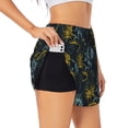 thumbnail image 2 of Haiem Sunflowers Women's 2 in 1 Running Shorts - Lightweight Athletic Workout Gym Yoga Breathable Sports Shorts Liner with Phone Pockets-Small, 2 of 9