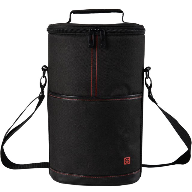Bolsa de vino ALLCAMP para 2 botellas, aislante, portátil, negra