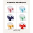 thumbnail image 5 of KFFKFF Satin Chair Sashes Bows, 100PCS Chair Ribbon Ties, 7 x 108 inch, Gold Decoration for Weddings, Baby Showers, Parties, Events, Banquets, and Chair Covers, 5 of 9