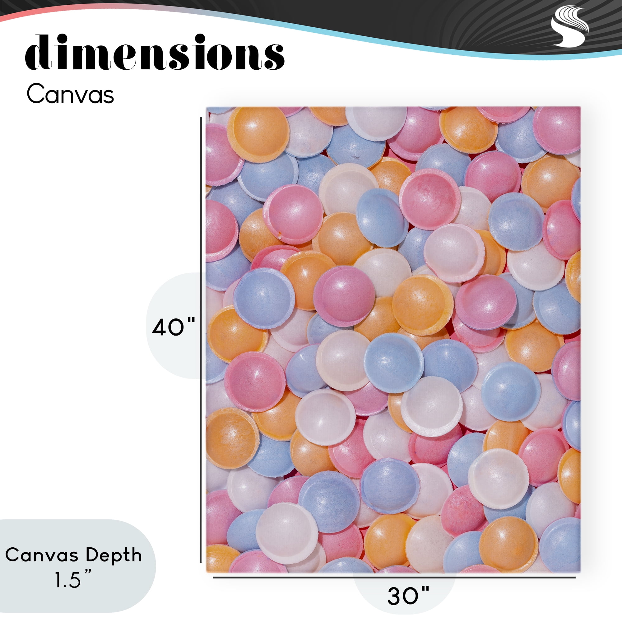 Stupell Industries Retro Pastel Candies Canvas Wall Art, design by LISH Creative