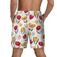 thumbnail image 4 of Uemuo Tulips Flowers Pattern Mens Swim Trunks Quick Dry Board Shorts with Mesh Lining, Stretch Beach Shorts Quick Dry No-Chafing Board Shorts-3X-Large, 4 of 9