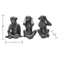 thumbnail image 5 of Adam & Friends Home Decor See No Evil, Hear No Evil, Speak No Evil Sculpture | 3-Piece | Black, 5 of 6