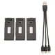 thumbnail image 1 of Kit de 3 baterías de litio para aviones RC, juego de cables de carga ligeros para E88, E88Pro, LS, E525, E525Pro, 3,7 V, 2600 mAh, 1 of 14