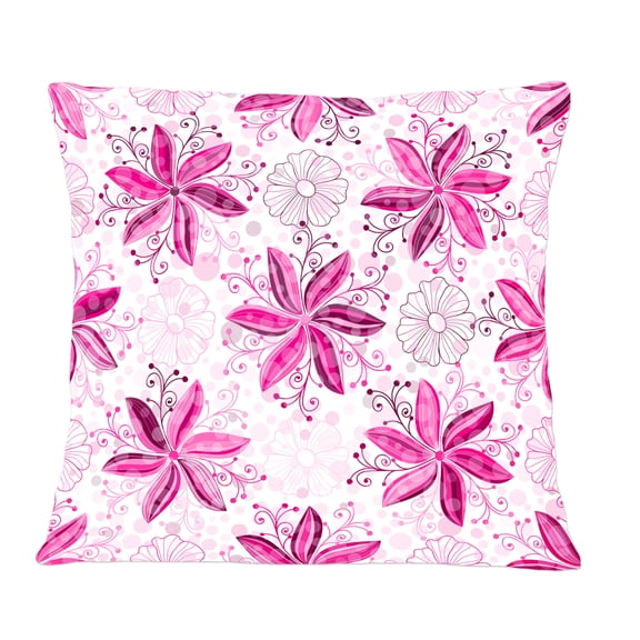 Designart Retro Floral Pattern XII' Mid-Century Modern Throw Pillow - 12x20