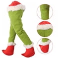 thumbnail image 3 of Green Elf Legs for Christmas Decorations 15.7" Christmas Elf Stuffed Legs Stuck Tree Topper Elf Body Ornament Pose-able Plush Legs for Garland Tree Party Xmas Holiday Decor, 3 of 7