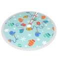 thumbnail image 2 of Faldas para árbol de Navidad de 48 pulgadas con texto "Merry Christmas", tapete para árbol de Navidad para vacaciones de invierno, falda para árbol de Navidad para decoraciones navideñas rústicas, 2 of 8