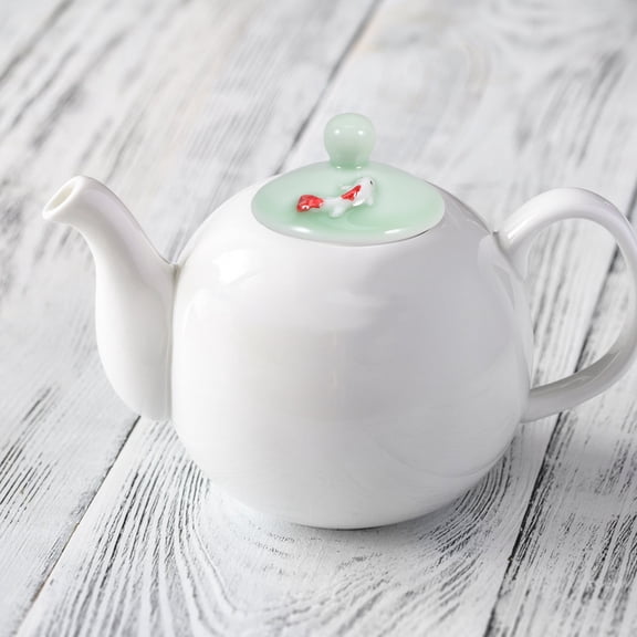 GOOHOCHY Ceramic Teapot Replacement Lid, Vintage Porcelain Tea Kettle Cover, Tea Cup Lid and Kettle Parts Accessories