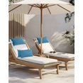 thumbnail image 5 of Pack of 2 Outdoor Lumbar Pillow Covers 12x20 Inch, Wave Ride Waterproof Throw Pillow Covers Set, Farmhouse Solid Blue Color Modern Art Indoor&Outdoor Decorative Cushion Cases for Patio Porch Car, 5 of 7