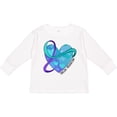 thumbnail image 3 of Inktastic Suicide Prevention Awareness Purple and Teal Heart Ribbon Boys or Girls Long Sleeve Toddler T-Shirt, 3 of 5