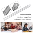 thumbnail image 3 of Stainless Steel Metal Ruler 30CM Straight Ruler Measurement Double Sided for Sewing Foot Sewing & School Stationery, 3 of 9