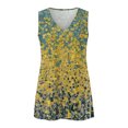 thumbnail image 4 of Gibobby Mujeres Casual Tie Dye Vintage Impresión Cuello en V Sin mangas Chaleco Camiseta Blusa Tops(Amarillo,G), 4 of 5