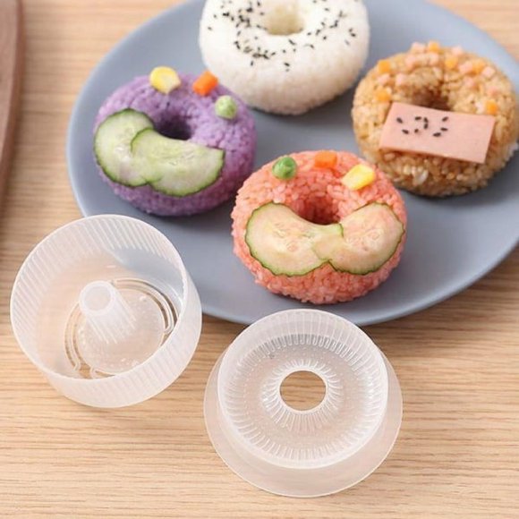 2PCS Creative Sushi Donut Shape Maker Rice Ball Form Home Non-S