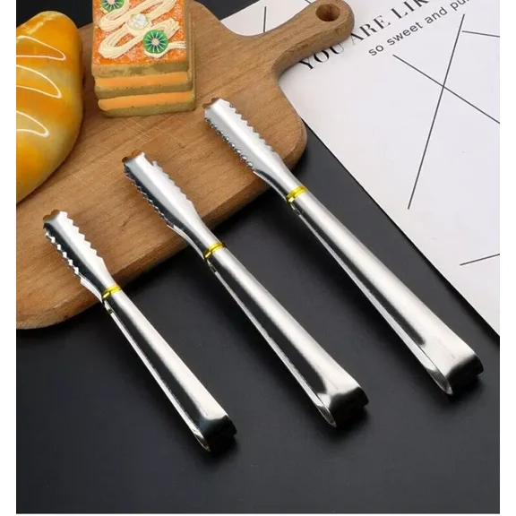 1 Pc Stainless Steel Ice Tongs Sugar Tongs Serving Clip Food Tongs Kitchen Tools